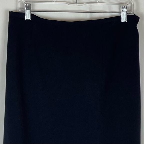 Nancy Bolen Black Embroidered Beaded Party Event Date Midi Skirt NWOT Size 14 - Picture 2 of 11